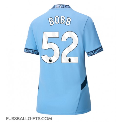 Manchester City Oscar Bobb #52 Fußballbekleidung Heimtrikot Damen 2024-25 Kurzarm